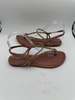 Mississippi Mauve Bling Thong Sling-Back Sandals Women's 9